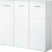 Sideboard >M-402< (BxHxT: 134x120x36 cm) in weiss - 134x120x36cm (BxHxT)
