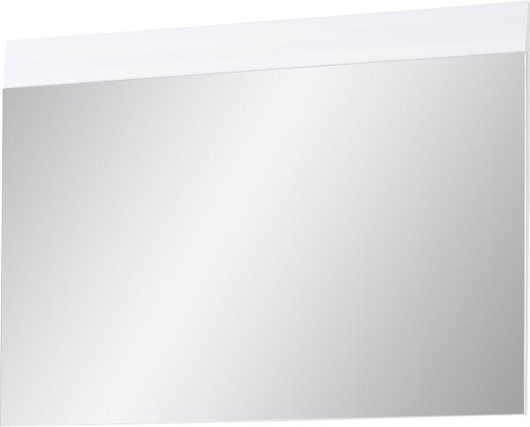 Garderobenspiegel >M-402< (BxHxT: 89x63x3 cm) in weiss - 89x63x3cm (BxHxT)