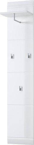 Garderobenpaneel >M-402< (BxHxT: 30x152x23 cm) in weiss - 30x152x23 (BxHxT)