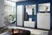 Garderobenpaneel >M-402< (BxHxT: 96x90x30 cm) in weiss - 96x90x30 (BxHxT)