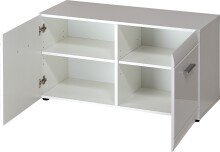 Schuhbank >M-402< (BxHxT: 96x51x39 cm) in weiss - 96x51x39cm (BxHxT)