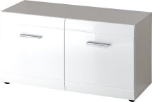 Schuhbank >M-402< (BxHxT: 96x51x39 cm) in weiss -...