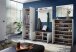 Garderobenschrank >M-402< (BxHxT: 59x197x37 cm) in weiss - 59x197x37cm (BxHxT)
