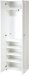 Garderobenschrank >M-402< (BxHxT: 59x197x37 cm) in weiss - 59x197x37cm (BxHxT)