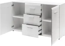 Sideboard >M-402< (BxHxT: 144x86x40 cm) in weiss -...