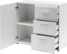 Kommode >M-402< (BxHxT: 96x86x40 cm) in weiss - 96x86x40cm (BxHxT)