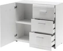 Kommode >M-402< (BxHxT: 96x86x40 cm) in weiss -...
