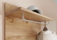 Garderobenpaneel >M-389< (BxHxT: 75x106x30 cm) in braun - 75x106x30cm (BxHxT)