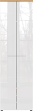Garderobenschrank >M-389< (BxHxT: 60x198x41 cm) in braun | weiss