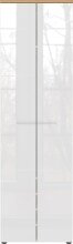 Garderobenschrank >M-389< (BxHxT: 60x198x41 cm) in braun | weiss