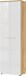Garderobenschrank >M-389< (BxHxT: 60x198x41 cm) in braun | weiss