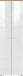 Garderobenschrank >M-389< (BxHxT: 60x198x41 cm) in braun | weiss