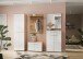 Garderobenschrank >M-389< (BxHxT: 60x198x41 cm) in braun | weiss