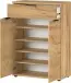 Kommode >M-392< (BxHxT: 75x108x37 cm) in braun - 75x108x37cm (BxHxT)