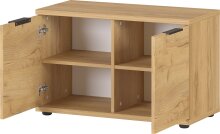 Schuhbank >M-392< (BxHxT: 75x48x37 cm) in braun - 75x48x37cm (BxHxT)