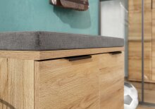 Schuhbank >M-392< (BxHxT: 75x48x37 cm) in braun - 75x48x37cm (BxHxT)