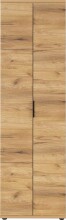 Garderobenschrank >M-392< (BxHxT: 59x199x34 cm) in braun - 59x199x34cm (BxHxT)