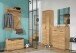Garderobenschrank >M-392< (BxHxT: 59x199x34 cm) in braun - 59x199x34cm (BxHxT)