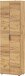 Garderobenschrank >M-392< (BxHxT: 59x199x34 cm) in braun - 59x199x34cm (BxHxT)