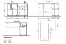 Schreibtisch >M-414< (BxHxT: 120x75x117 cm) in weiss | braun