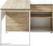 Schreibtisch >M-414< (BxHxT: 120x75x117 cm) in weiss | braun
