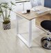 Schreibtisch >M-414< (BxHxT: 120x75x117 cm) in weiss | braun