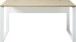 Schreibtisch >M-414< (BxHxT: 158x75x79 cm) in weiss | braun - 158x75x79 (BxHxT)