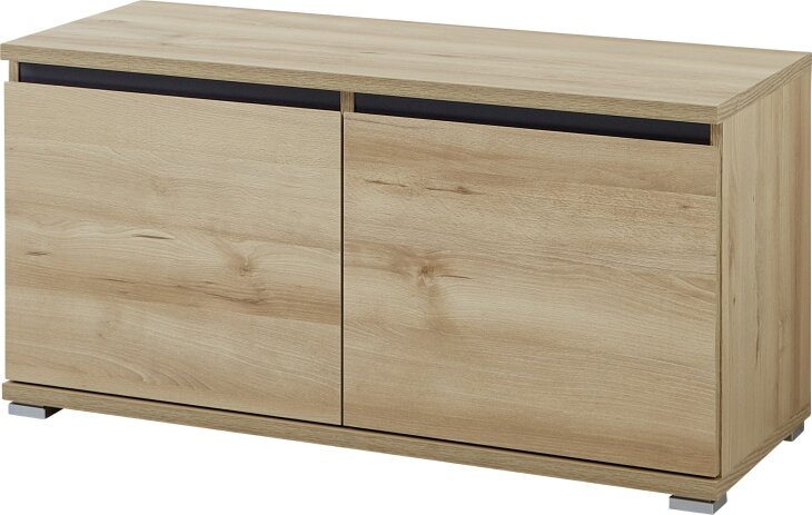 Schuhbank >M-401< (BxHxT: 96x52x40 cm) in braun | hellbraun - 96x52x40cm (BxHxT)