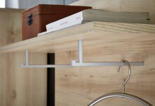 Garderobenpaneel >M-401< (BxHxT: 96x147x30 cm) in hellbraun - 96x147x30 (BxHxT)