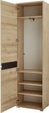 Garderobenschrank >M-401< (BxHxT: 54x200x40 cm) in hellbraun - 54x200x40 (BxHxT)