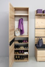 Garderobenschrank >M-401< (BxHxT: 54x200x40 cm) in hellbraun - 54x200x40 (BxHxT)