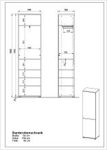 Garderobenschrank >M-401< (BxHxT: 54x200x40 cm) in hellbraun - 54x200x40 (BxHxT)