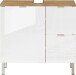 Waschbeckenunterschrank >M-415< (BxHxT: 60x56x34 cm) in hellbraun | weiss