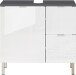 Waschbeckenunterschrank >M-415< (BxHxT: 60x56x34 cm) in anthrazit | weiss