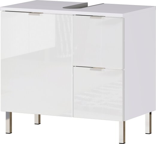 Waschbeckenunterschrank >M-415< (BxHxT: 60x56x34 cm) in weiss - 60x56x34 (BxHxT)