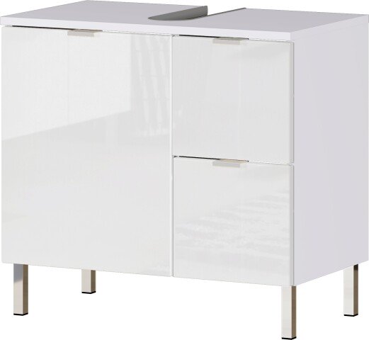 Waschbeckenunterschrank >M-415< (BxHxT: 60x56x34 cm) in weiss - 60x56x34 (BxHxT)