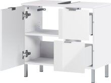 Waschbeckenunterschrank >M-415< (BxHxT: 60x56x34 cm) in weiss - 60x56x34 (BxHxT)