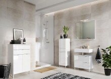 Waschbeckenunterschrank >M-415< (BxHxT: 60x56x34 cm) in weiss - 60x56x34 (BxHxT)