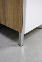 Waschbeckenunterschrank >M-415< (BxHxT: 80x56x34 cm) in hellbraun | weiss
