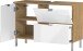 Waschbeckenunterschrank >M-415< (BxHxT: 80x56x34 cm) in hellbraun | weiss
