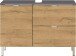 Waschbeckenunterschrank >M-415< (BxHxT: 80x56x34 cm) in anthrazit | hellbraun