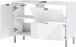 Waschbeckenunterschrank >M-415< (BxHxT: 80x56x34 cm) in weiss - 80x56x34 (BxHxT)