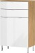 Kommode >M-415< (BxHxT: 60x97x34 cm) in hellbraun | weiss - 60x97x34cm (BxHxT)