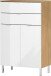 Kommode >M-415< (BxHxT: 60x97x34 cm) in hellbraun | weiss - 60x97x34cm (BxHxT)