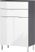 Kommode >M-415< (BxHxT: 60x97x34 cm) in anthrazit | weiss - 60x97x34cm (BxHxT)