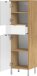 Midischrank >M-415< (BxHxT: 34x120x34 cm) in hellbraun | weiss