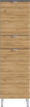 Midischrank >M-415< (BxHxT: 34x120x34 cm) in anthrazit | hellbraun