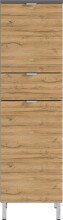 Midischrank >M-415< (BxHxT: 34x120x34 cm) in anthrazit | hellbraun