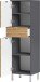 Midischrank >M-415< (BxHxT: 34x120x34 cm) in anthrazit | hellbraun