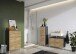 Midischrank >M-415< (BxHxT: 34x120x34 cm) in anthrazit | hellbraun